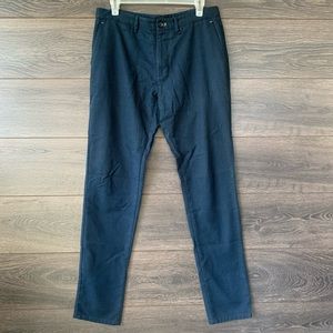 Zara Man Navy Blue Textured Dress Slacks